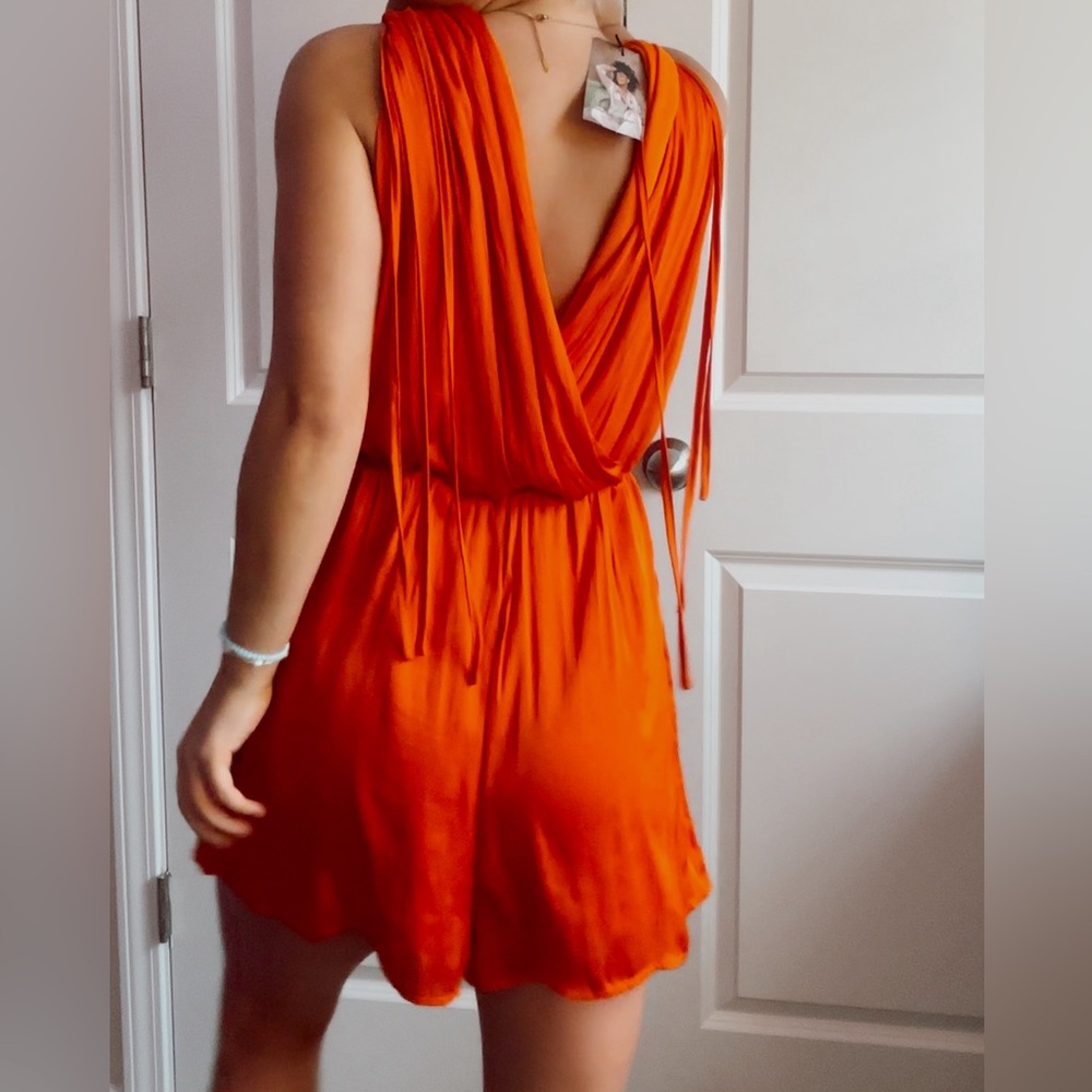 Orange flowy romper! Perfect for Tennessee game BRAND NEW!